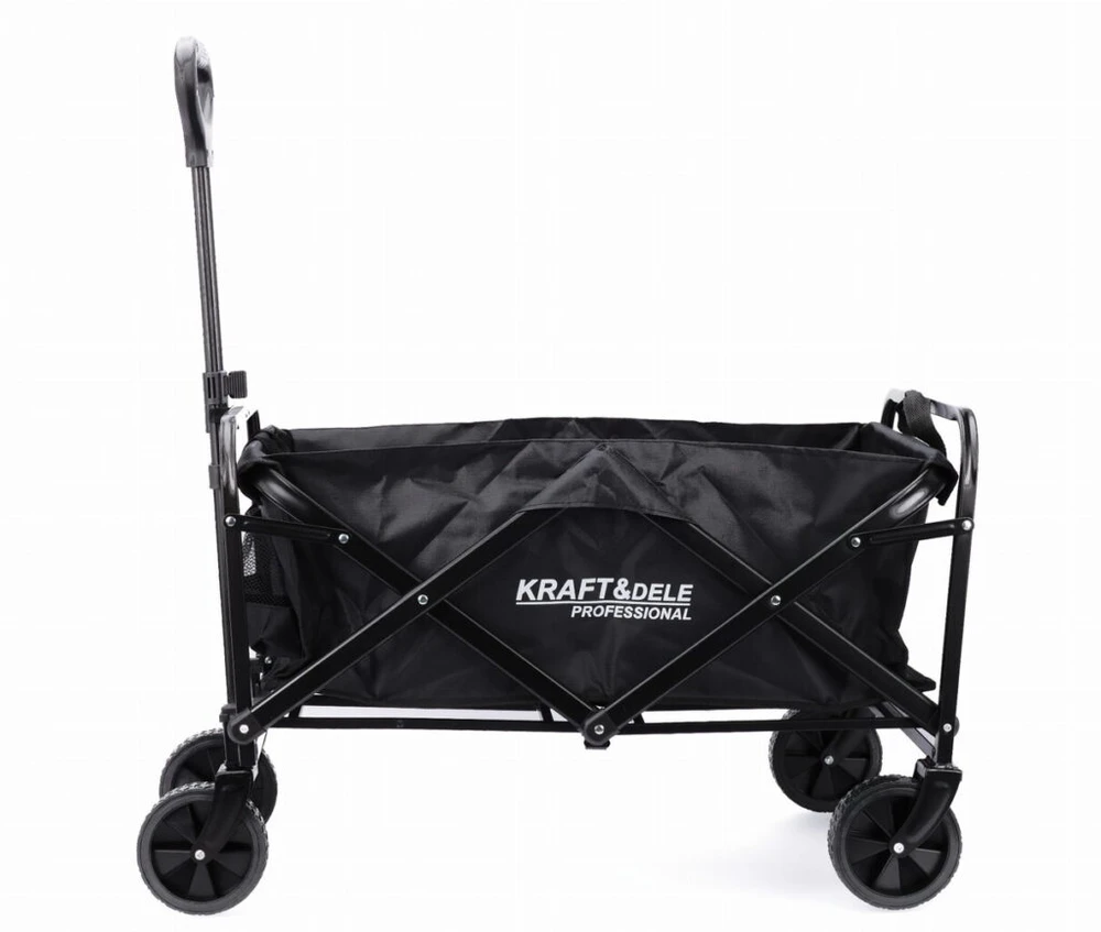Kraftdele Sulankstomas transportavimo vežimėlis KD3087, 90L Kraft&amp;Dele, spalva: juoda