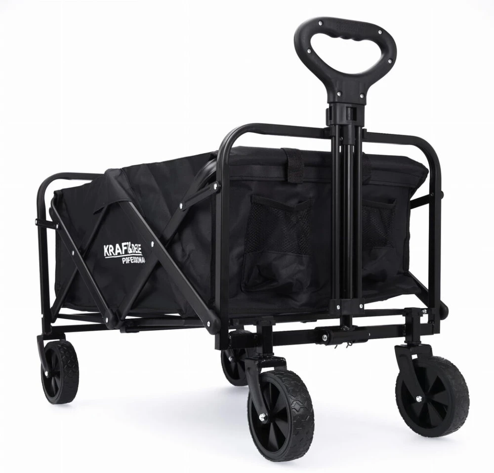 Kraftdele Sulankstomas transportavimo vežimėlis KD3087, 90L Kraft&amp;Dele, spalva: juoda