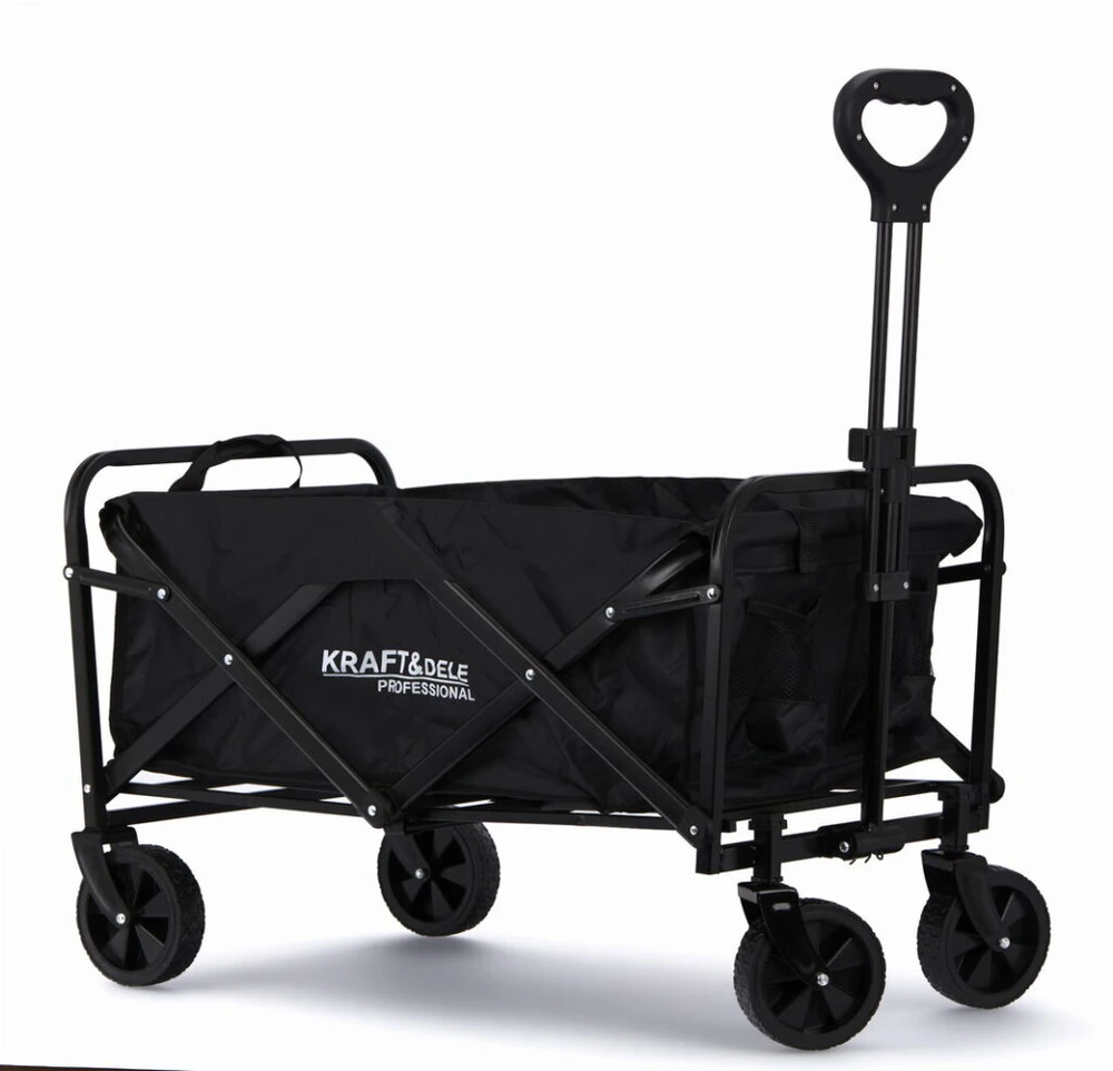Kraftdele Sulankstomas transportavimo vežimėlis KD3087, 90L Kraft&amp;Dele, spalva: juoda