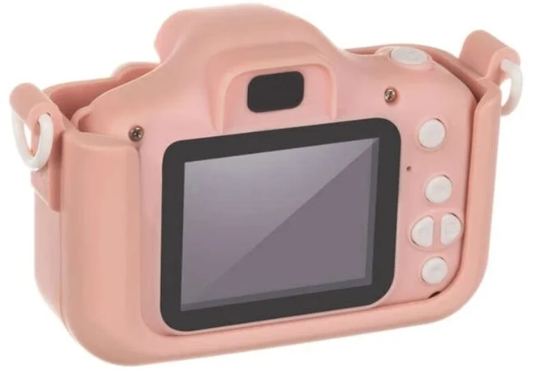 Fotoaparatas su profesionalia kamera ir Selfi lazda, rožinis Casio