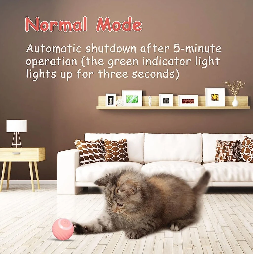 Interaktyvus kamuoliukas katėms Smart Cat Ball, rožinis Halpix