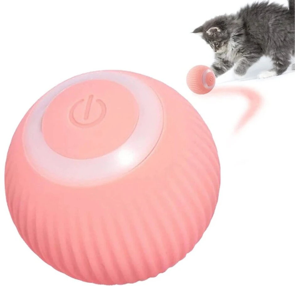 Interaktyvus kamuoliukas katėms Smart Cat Ball, rožinis Halpix