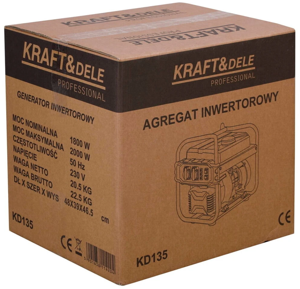 Kraft &amp; Dele Inverterinis elektros generatorius Kraft & Dele KD135, 2,5 kW