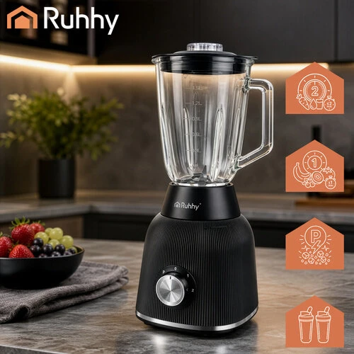 Kokteilinė Ruhhy 27826, 1200 W, su stikliniu ąsočiu, spalva: juoda