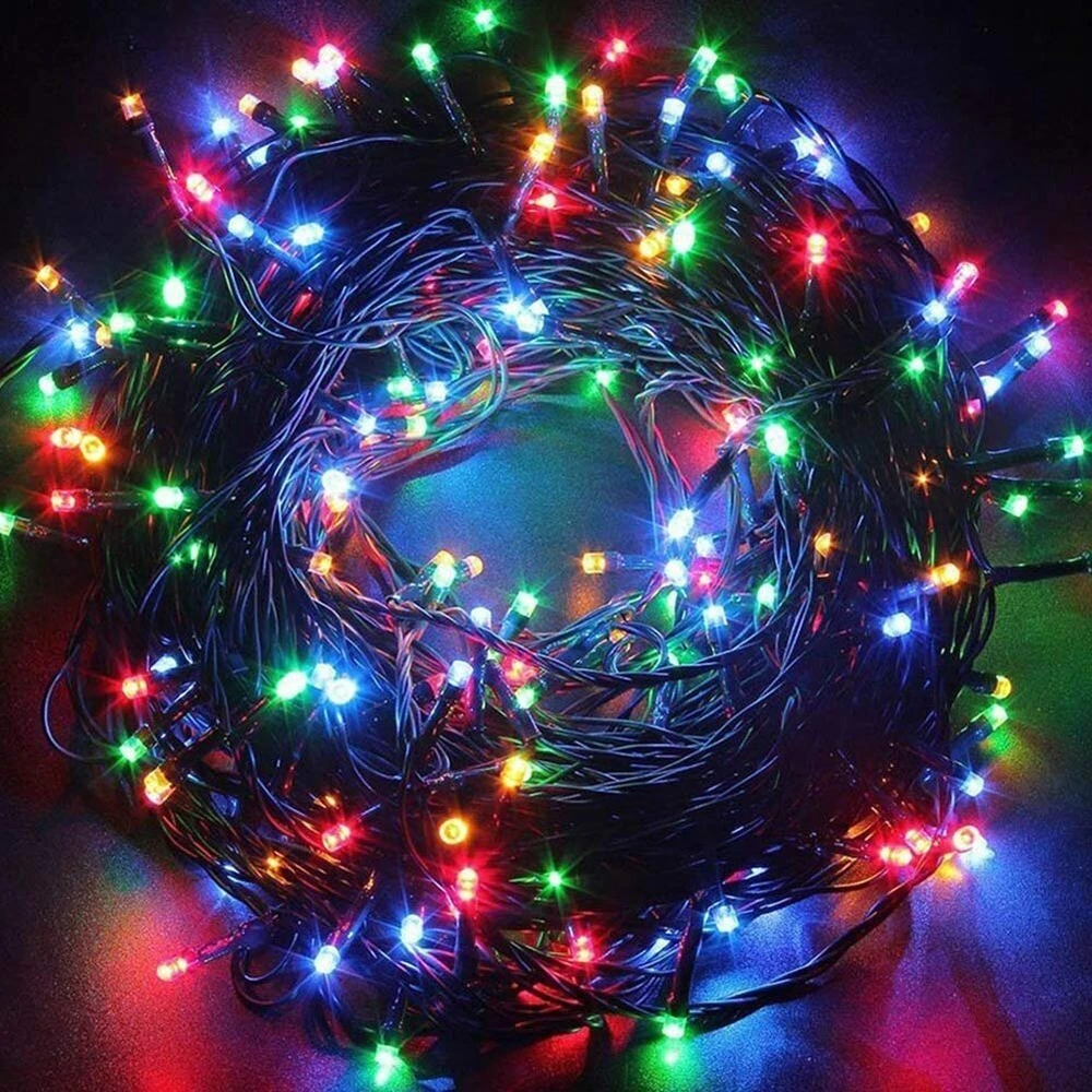 Kalėdinė girlianda su 300 LED šviesos diodų, lempučių, 21m, įvairiaspalvė, miksas