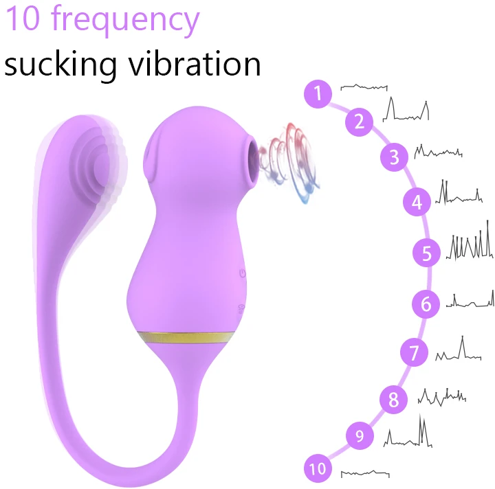 Klitorio ir G taško stimuliatorius siurbimo vibratorius, violetinės spalvos