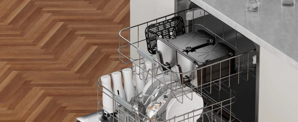 Kraftdele Dviejų skyrių karšto oro gruzdintuvė 9l 2500W + LCD KD4180 Kraft &amp; Dele, spalva: juoda