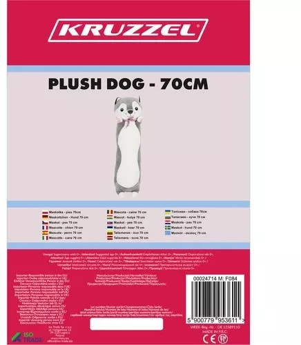 Kruzzel XXL dydžio pliušinis šuo, 70cm