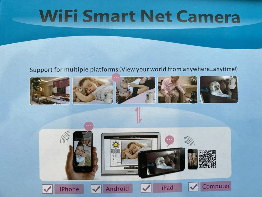 Kūdikių monitorius / kūdikių vaizdo monitorius su WI-FI stebėjimo kamera ir dvipusiu ryšiu