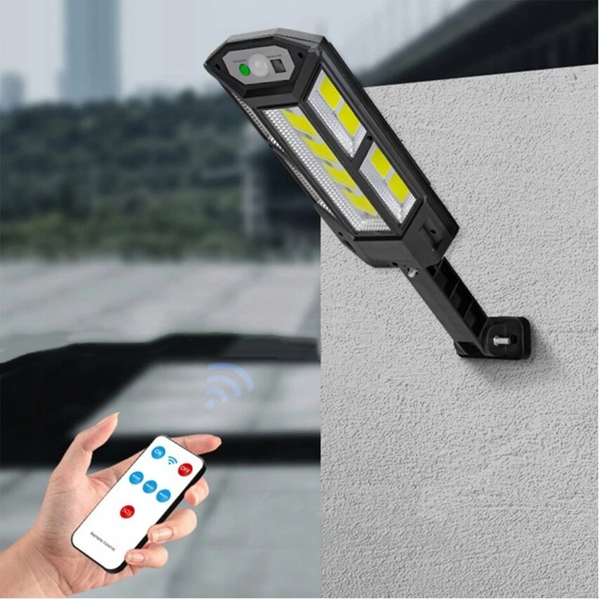 Lauko šviestuvas su nuotolinio valdymo pultu 124 LED COB, spalva: juoda