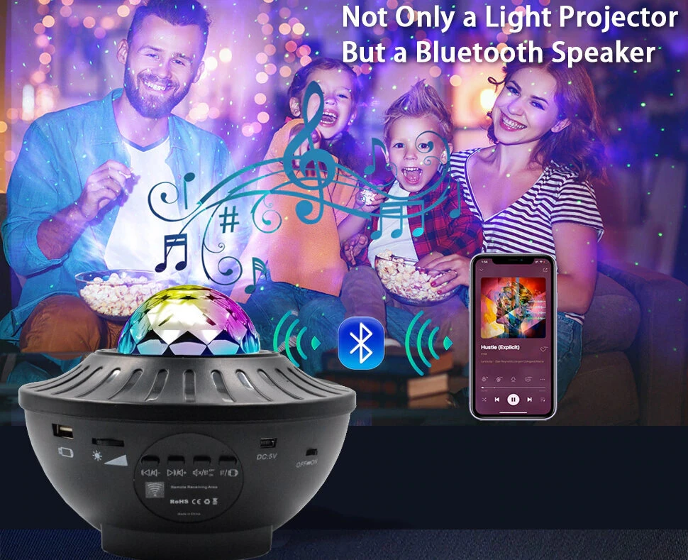 Lazerinis projektorius UFO Sphere DISCO Carnival + nuotolinio valdymo pultas + Bluetooth + garsiakalbis