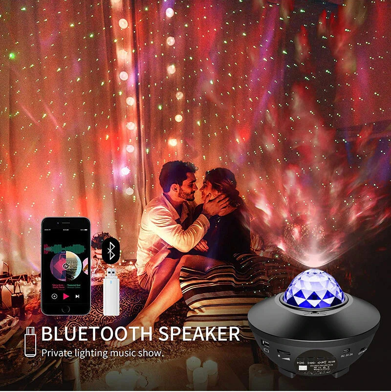 Lazerinis projektorius UFO Sphere DISCO Carnival + nuotolinio valdymo pultas + Bluetooth + garsiakalbis