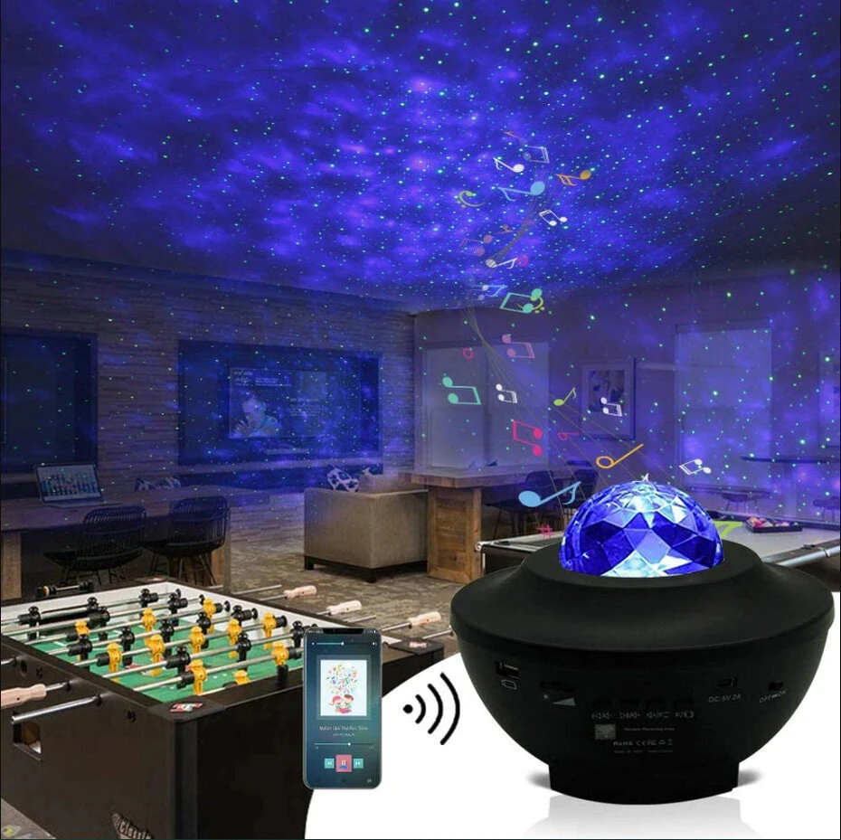 Lazerinis projektorius UFO Sphere DISCO Carnival + nuotolinio valdymo pultas + Bluetooth + garsiakalbis