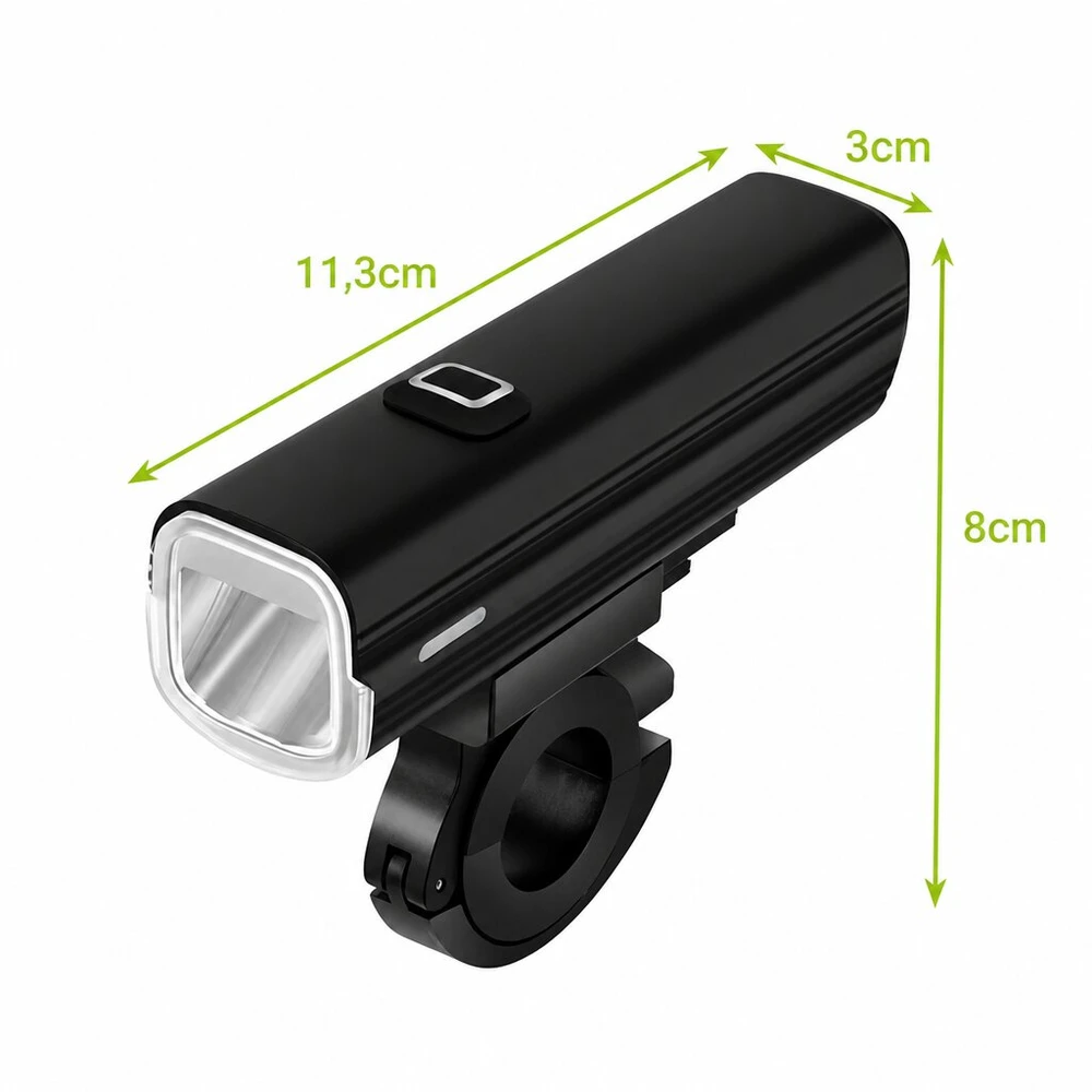 LED dviračio žibintas 1000 lm su USB-C įkrovimu ir 4800 mAh baterija
