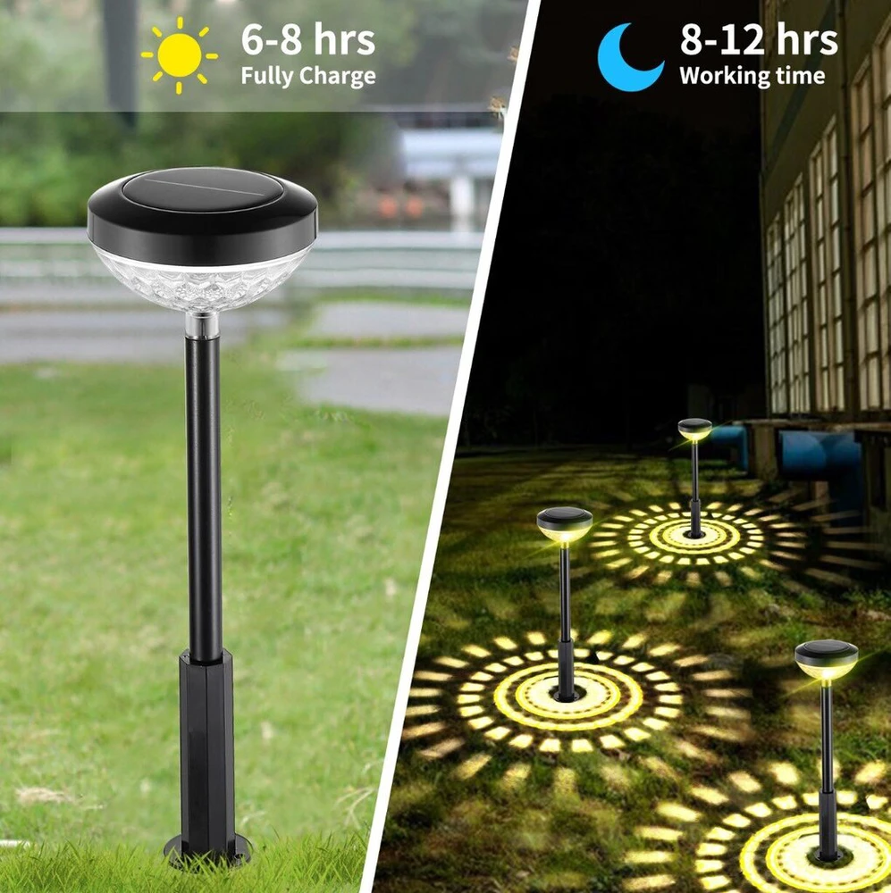 LED lauko šviestuvai su saulės baterijomis Nuodake NK-53186, 2 vnt.