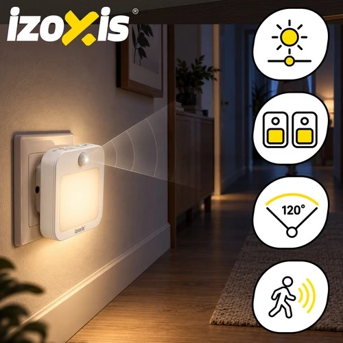 LED naktinių šviestuvų rinkinys Izoxis, 2 vnt.