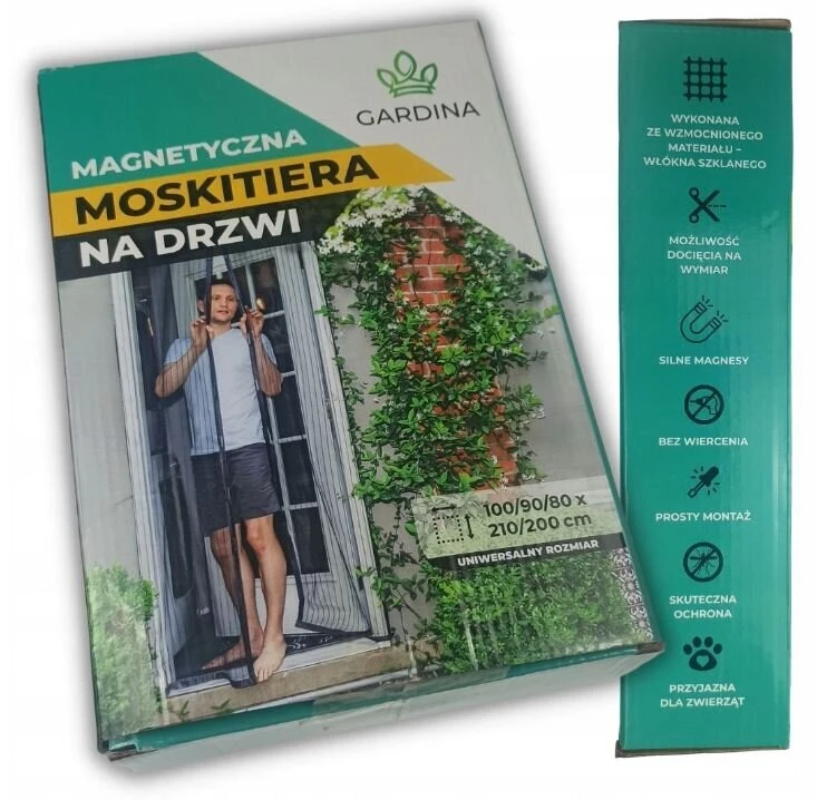 Magnetinis tinklelis nuo uodų durims, 100x210 cm Gardina