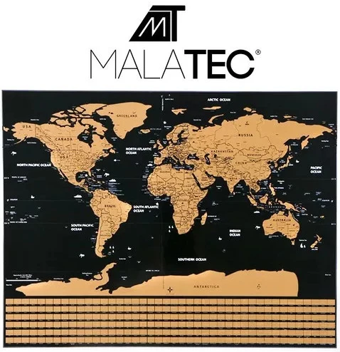 Malatec Nutrinamas pasaulio žemėlapis su priedais