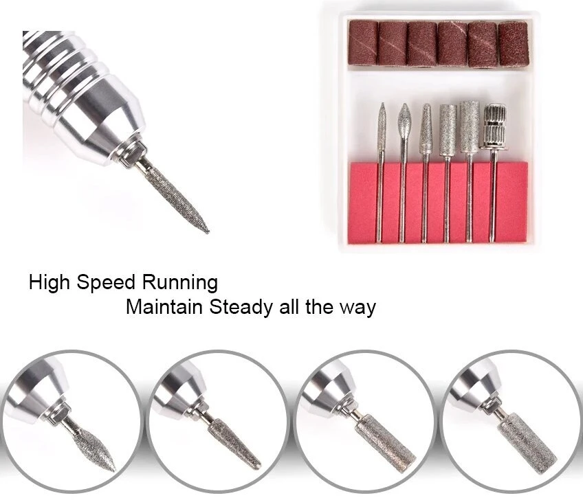 Manikiūro ir pedikiūro freza Lewer DM-202 Nail Drill, rožinės spalvos