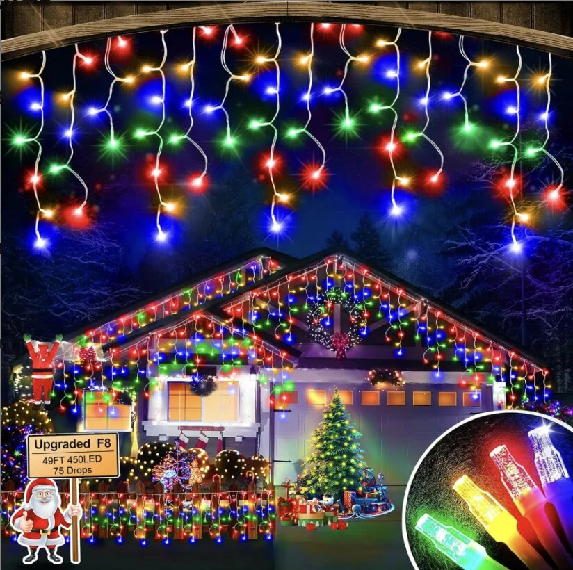 marga 500LED girlianda, 25 metrų ilgio su baltu laidu flash