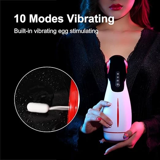 Masturbatorius su vibracija ir siurbimo funkcija