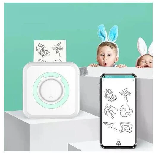 Mini spausdintuvas Nešiojamas mini spausdintuvas su Bluetooth jungtimi