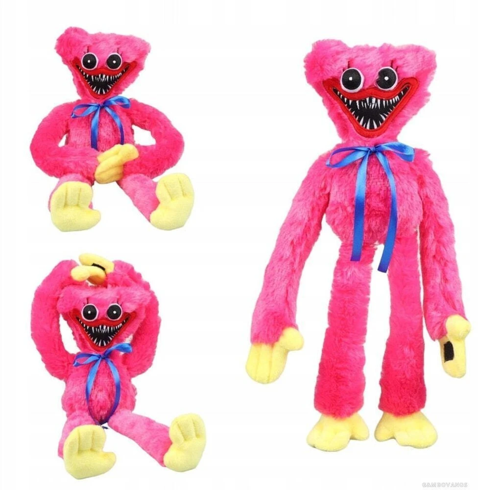 Minkštas pliušinis žaislas - monstriukas "Huggy Wuggy Kissy Missy", rožinis, 42cm