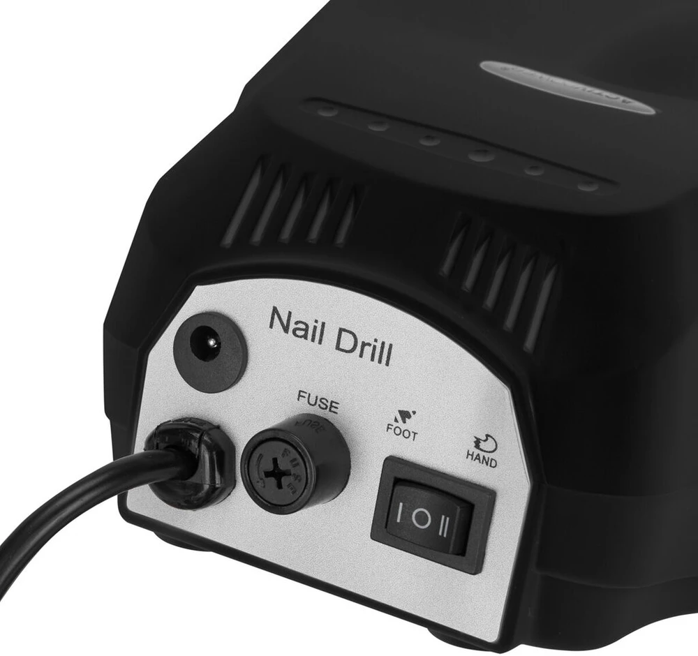Nagų freza manikiūrui ir pedikiūrui Activeshop Activ Power J202 65W, Juoda