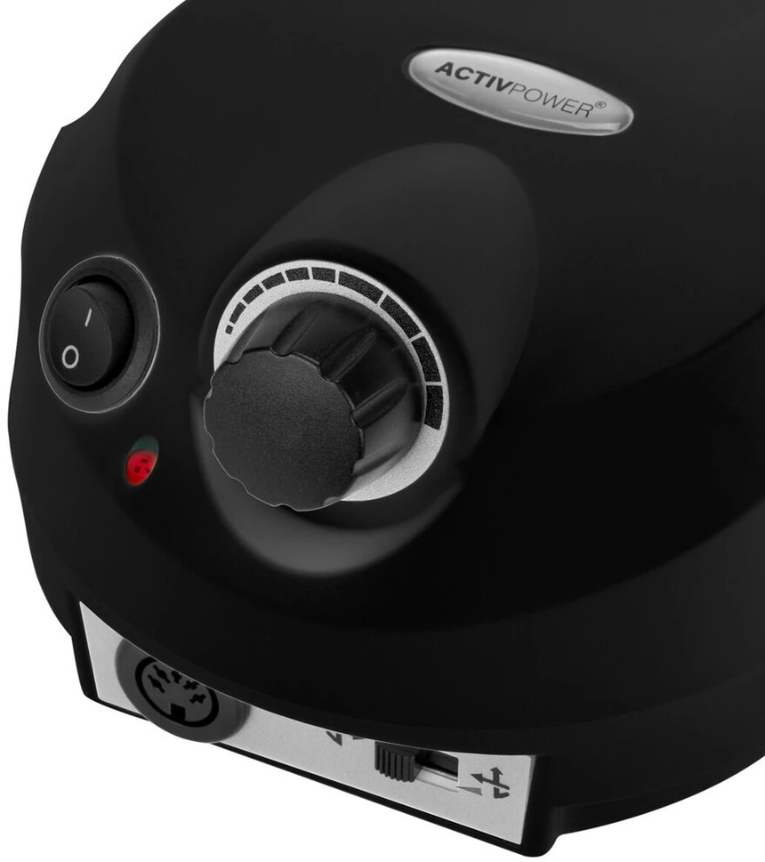 Nagų freza manikiūrui ir pedikiūrui Activeshop Activ Power J202 65W, Juoda