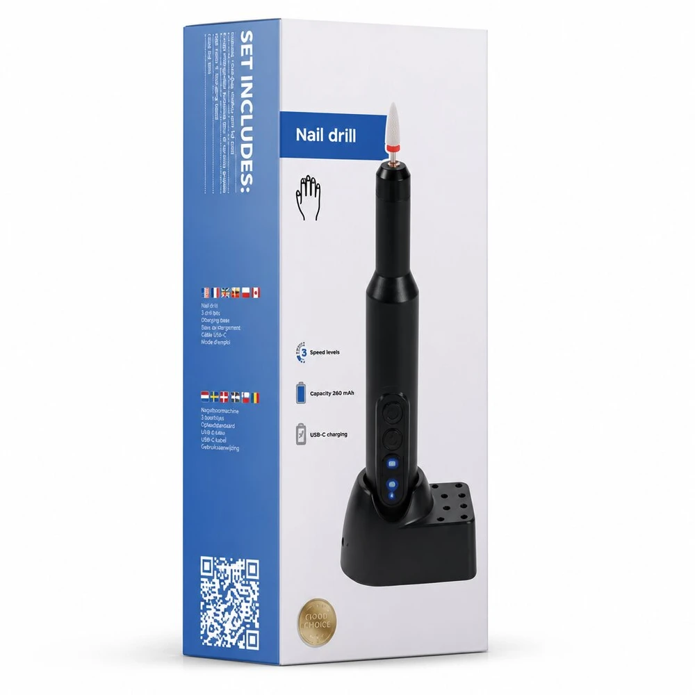 Nagų grąžtas 27229, 18000 aps./min, USB-C įkrovimas