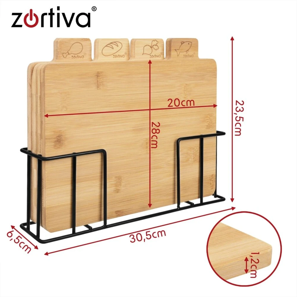 Pjaustymo lentelių rinkinys Zortiva 28329, 4 vnt.