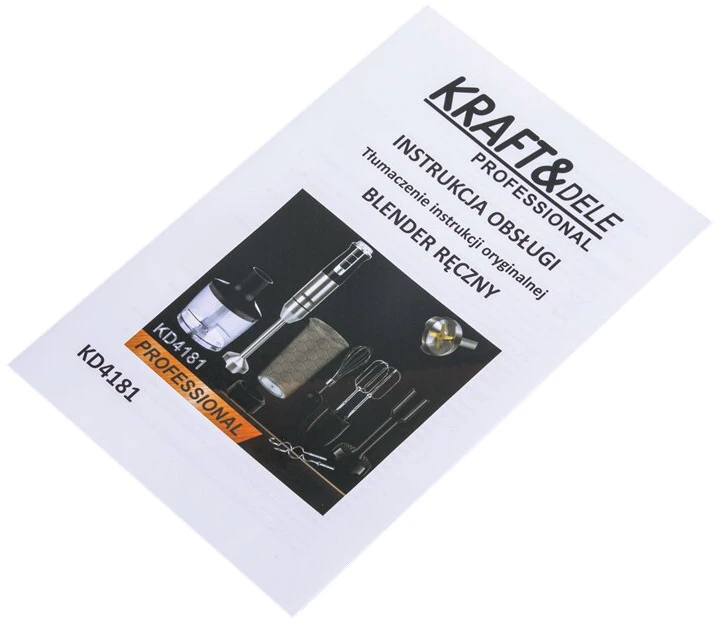 Kraftdele Plakiklis Rankinis, elektrinis plakiklis, smulkintuvas KD4181 + priedai 1500 W Kraft &amp; Dele