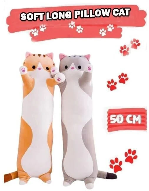 Pliušiniai žaislai-pagalvės Katinai, 2 vnt., 50 cm