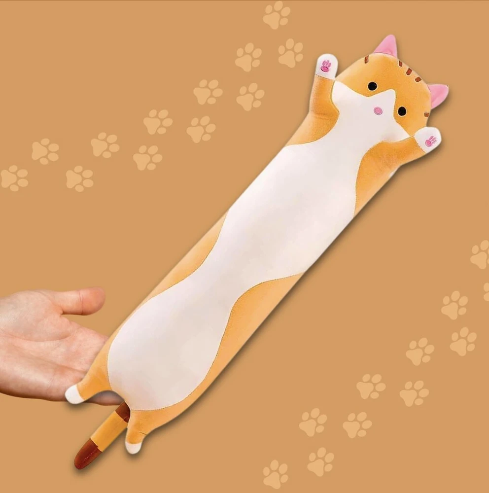 pliušinis žaislas 2in1 katinas - pagalvė 70cm