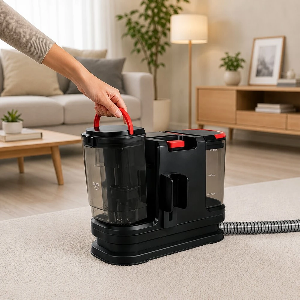 Plovimo dulkių siurblys VacTrim 800 W, 17000 Pa siurbimo galia, spalva: juoda
