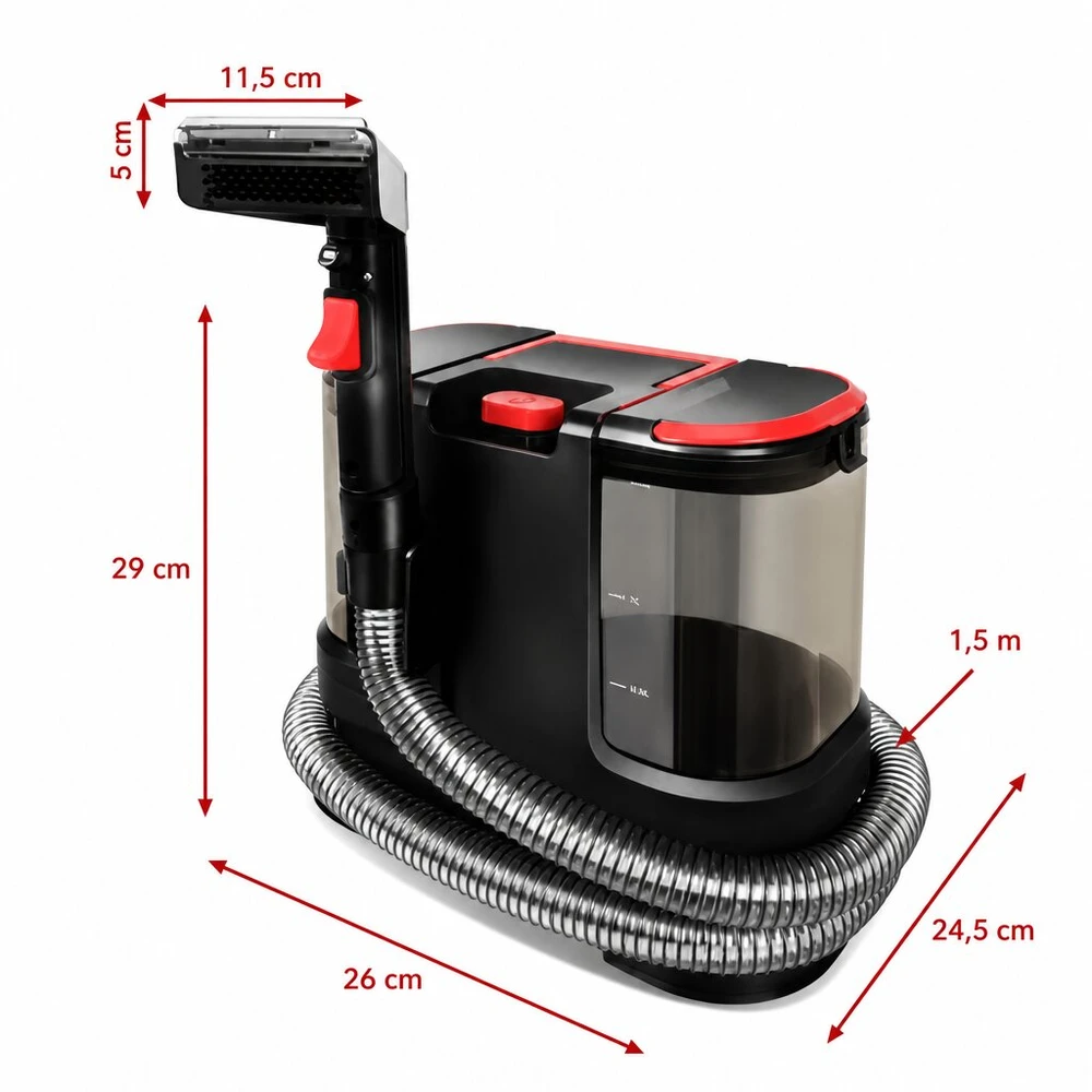 Plovimo dulkių siurblys VacTrim 800 W, 17000 Pa siurbimo galia, spalva: juoda