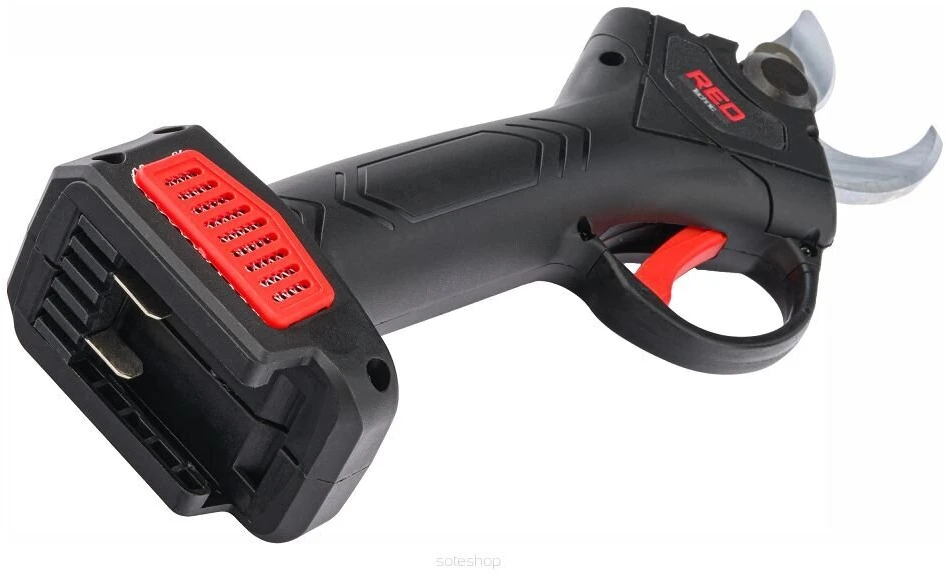 Red Technic Akumuliatorinės genėjimo žirklės 20V 30mm, su 2 akumuliatoriais Raudonas TECHNIC