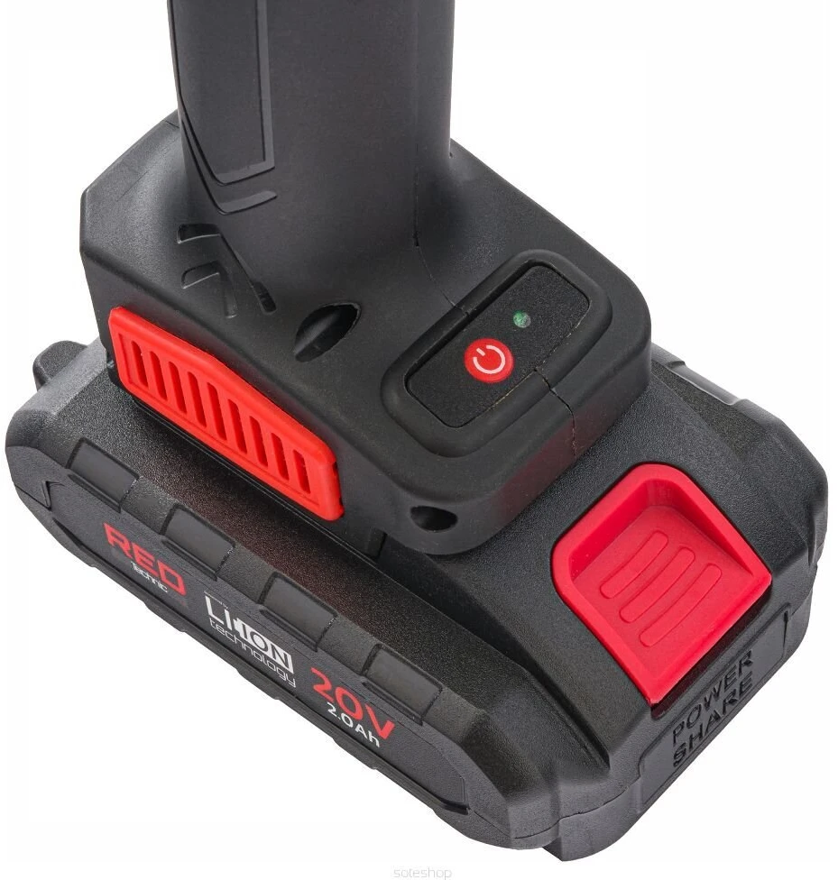 Red Technic Akumuliatorinės genėjimo žirklės 20V 30mm, su 2 akumuliatoriais Raudonas TECHNIC