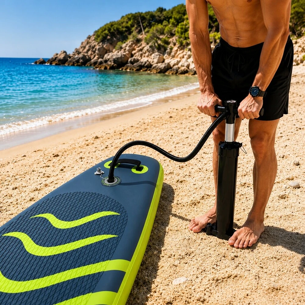 Irklentė Pripučiama SUP lenta 350 cm, 3 pelekai, reguliuojamas irklas