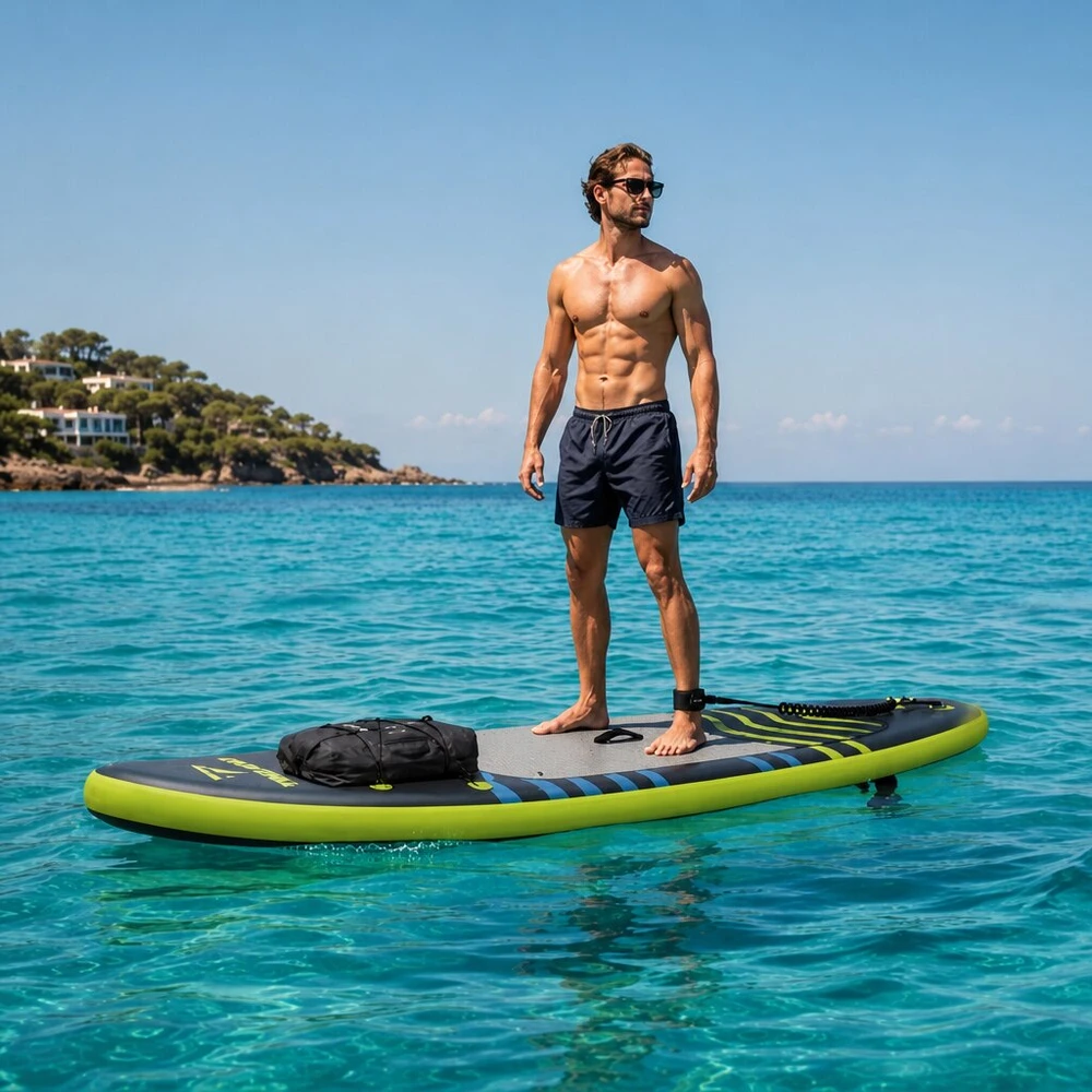 Irklentė Pripučiama SUP lenta 350 cm, 3 pelekai, reguliuojamas irklas