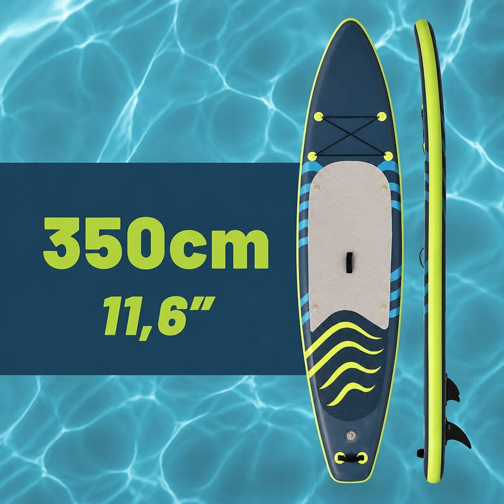 Irklentė Pripučiama SUP lenta 350 cm, 3 pelekai, reguliuojamas irklas