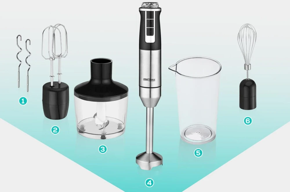 Kraft &amp;Dele Elektrinis plaktuvas/blenderis su priedais KRAFT&DELE KD4110