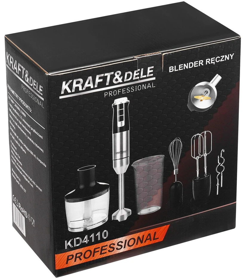Kraft &amp;Dele Elektrinis plaktuvas/blenderis su priedais KRAFT&DELE KD4110