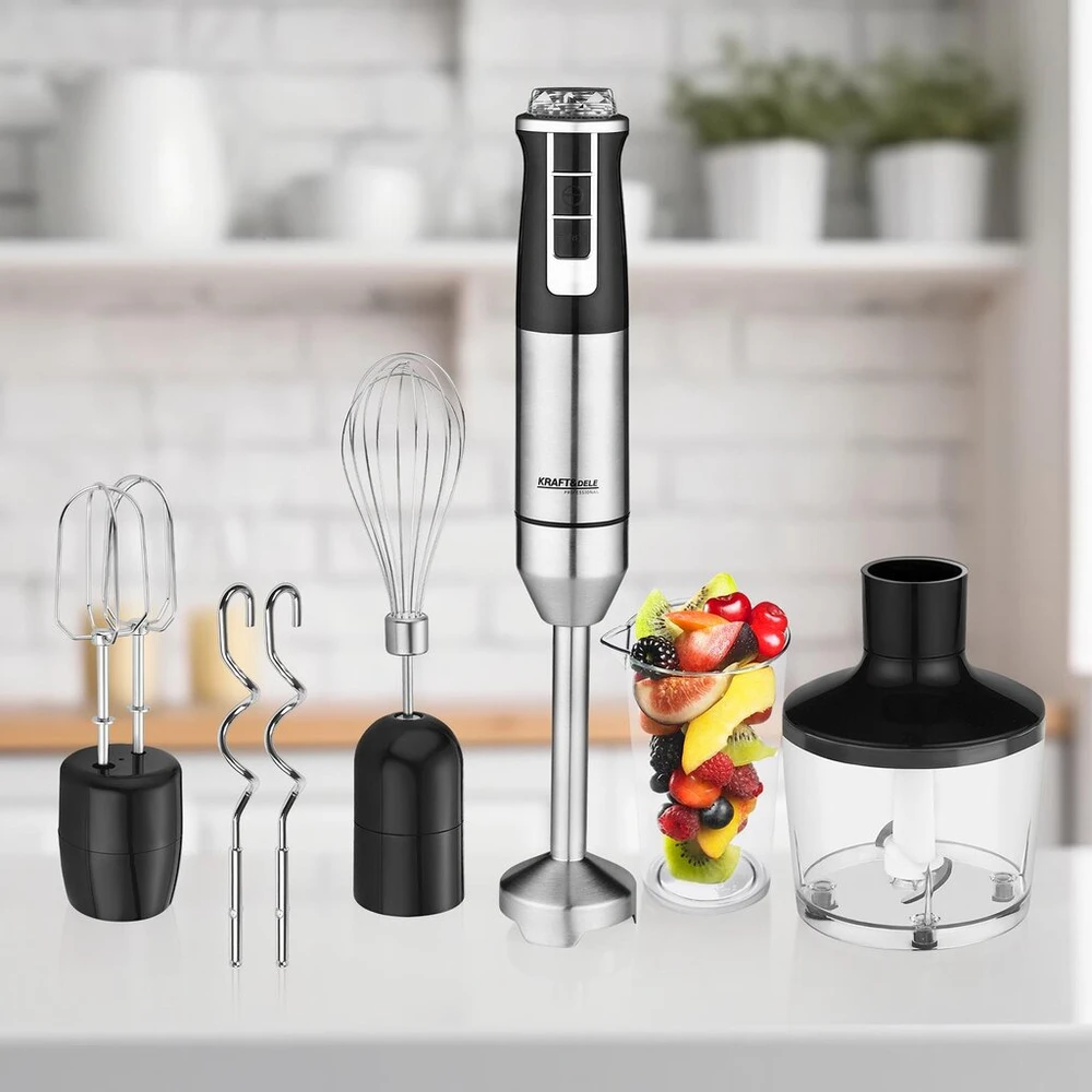 Kraft &amp;Dele Elektrinis plaktuvas/blenderis su priedais KRAFT&DELE KD4110
