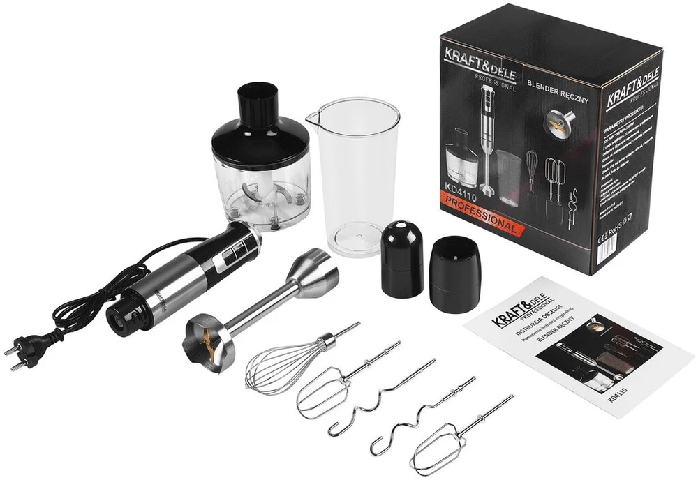 Kraft &amp;Dele Elektrinis plaktuvas/blenderis su priedais KRAFT&DELE KD4110