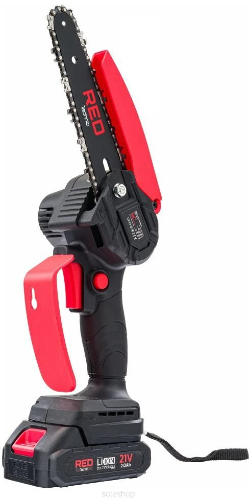 Grandininis pjūklas Red Technic Raudona Technic Akumuliatorinis grandininis mini pjūklas Raudona Technic RTMPA0064