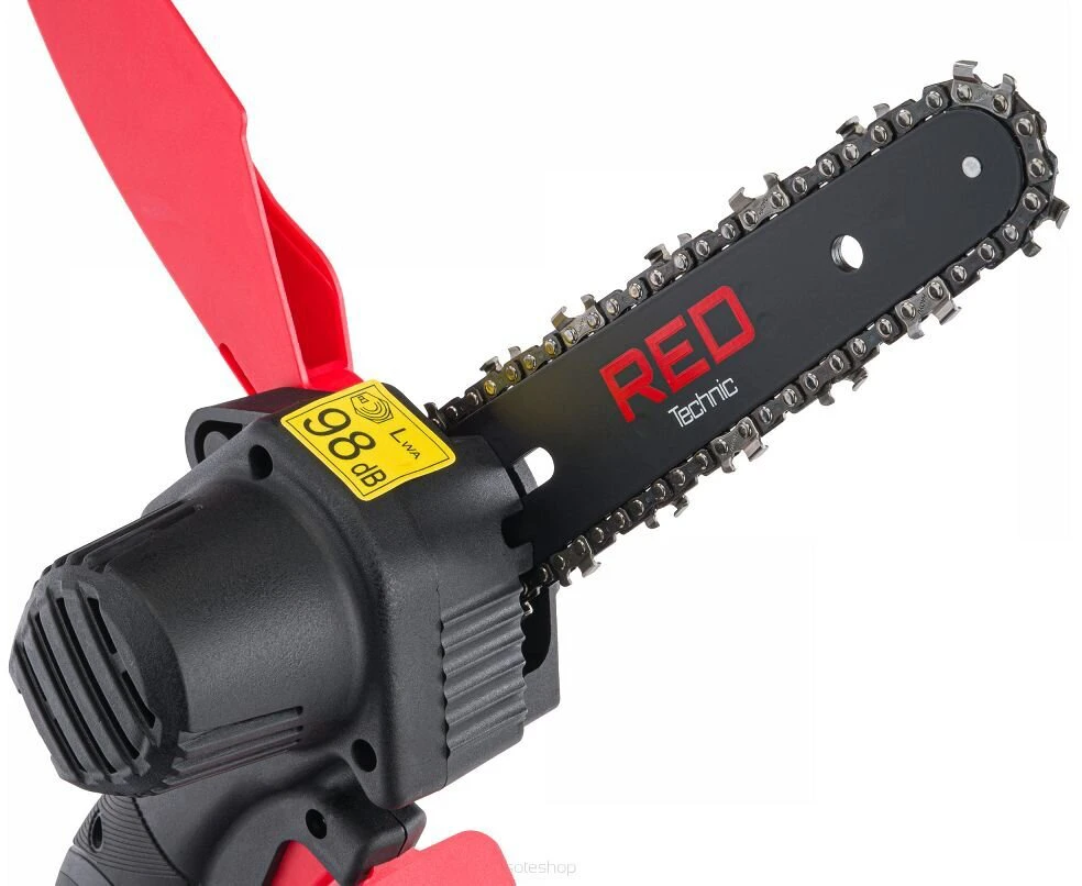 Grandininis pjūklas Red Technic Raudona Technic Akumuliatorinis grandininis mini pjūklas Raudona Technic RTMPA0064