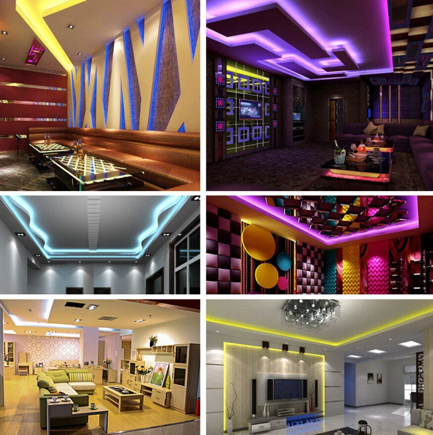5 m RGB LED juosta + nuotolinio valdymo pultas + maitinimo šaltinis - vandeniui atspari LED juosta