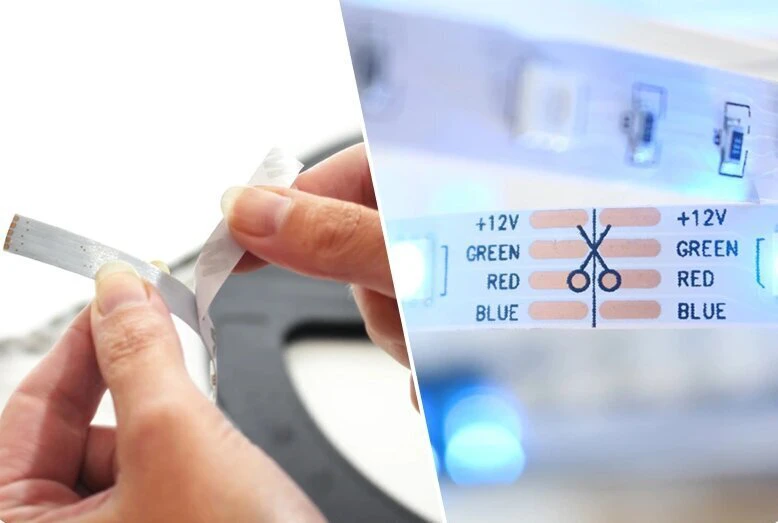 5 m RGB LED juosta + nuotolinio valdymo pultas + maitinimo šaltinis - vandeniui atspari LED juosta