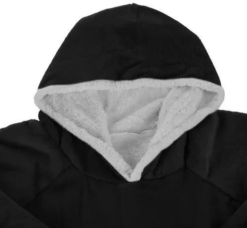 Ruhhy Didelis XXL oversize megztinis-antklodė, juodos spalvos